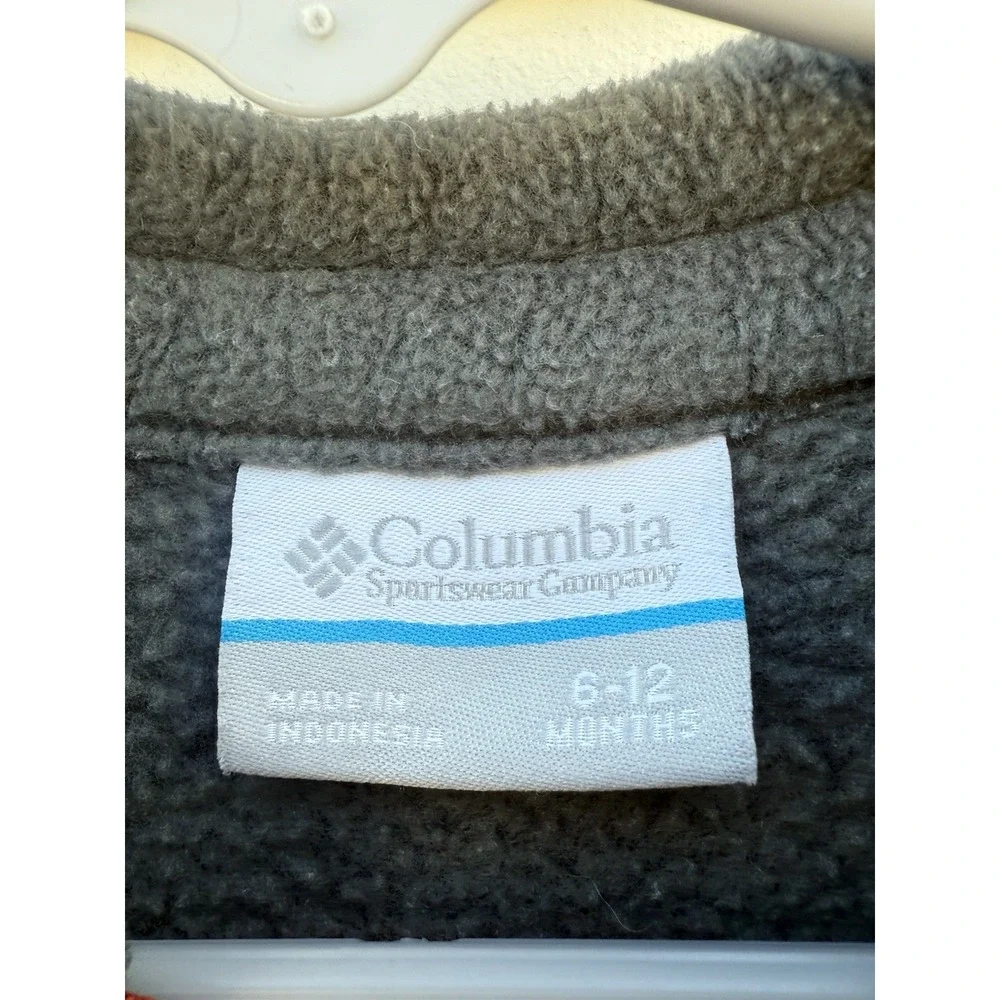 Columbia‎ Toddler Baby Boys' Steens Mountain Fleece Jacket Grey Size 6-12 Months